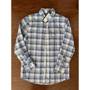 NWT Vineyard Vines 100% Cotton Boys Plaid Button Down Long Sleeve Small 8/10